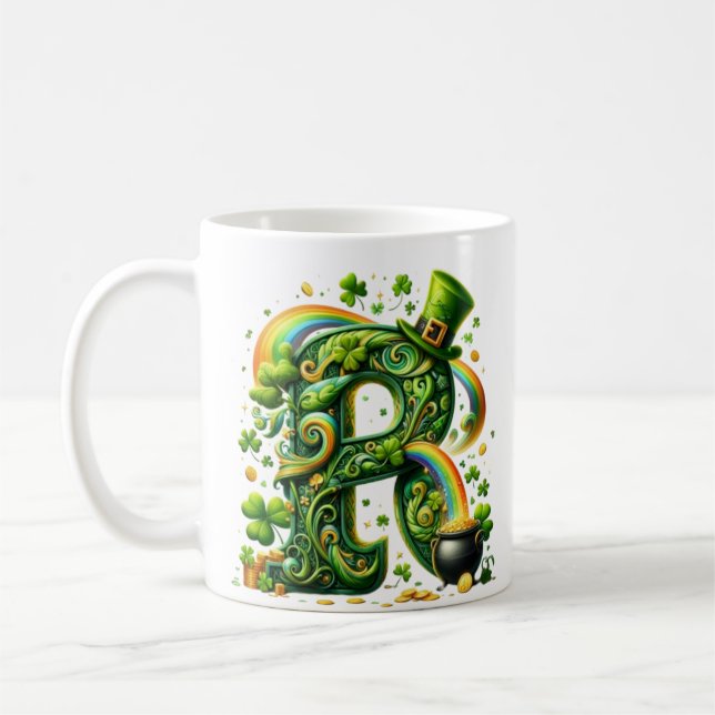 Personlig Irish Shamrock Mugg,Classic Mugg, 11 oz Kaffemugg (Vänster)