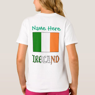 Personlig Irland Flagga Heritage Flickor T Shirt