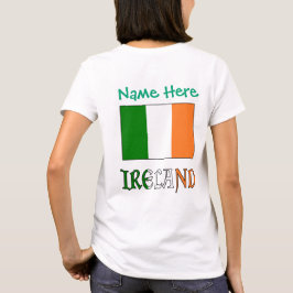 Personlig Irland Flagga Kultur Kvinnors  T Shirt