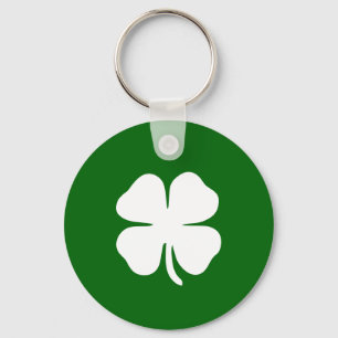 Personlig irländsk grön shamrock nyckelring