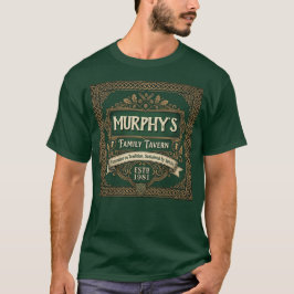 Personlig irländsk pubfamilj Taverns vintagegrön T Shirt