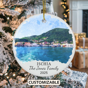 Personlig Ischia Ornament, Italien Julgransprydnad Keramik