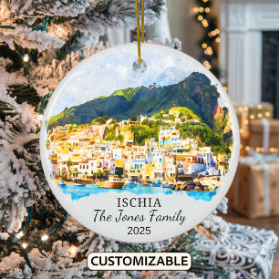 Personlig Ischia Ornament, Italien Julgransprydnad Keramik