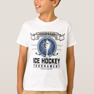Personlig ishockeytrofé spelare lag spel t shirt
