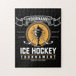 Personlig ishockeytrofé spelare team match pussel