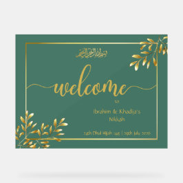 Personlig Islamic Bröllop Acrylic Sign - Nikkkah