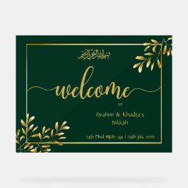 Personlig Islamic Bröllop Acrylic Sign - Nikkkah