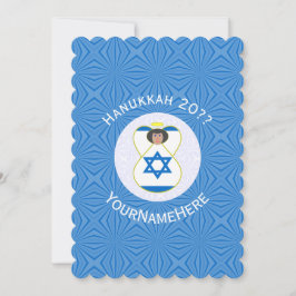 Personlig israelisk ängel Hannuka-flagga Inbjudningar