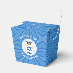 Personlig israelisk ängel Hanukkah-flagga Take Out Presentaskar
