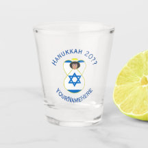 Personlig israelisk flagg Hanukkah-ängel 