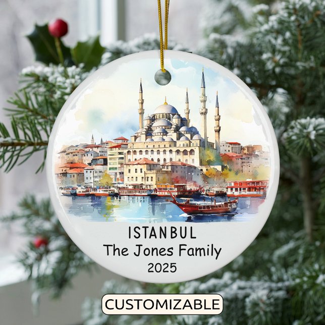 Personlig Istanbul Ornament, Turkiet Julgransprydnad Keramik (Skapare uppladdad)