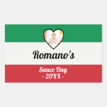 Personlig italiensk familjesås dag etikett 