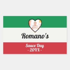 Personlig italiensk familjesås dag etikett 