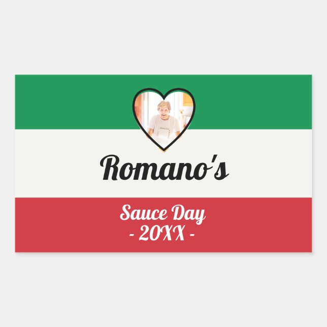 Personlig italiensk familjesås dag etikett  (Framsida)