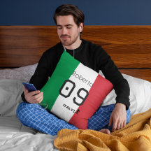 Personlig italiensk fotbollsfan med Italiens natio