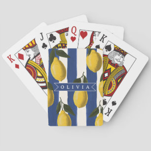 Personlig italiensk lemonstripad kuststil casinokort