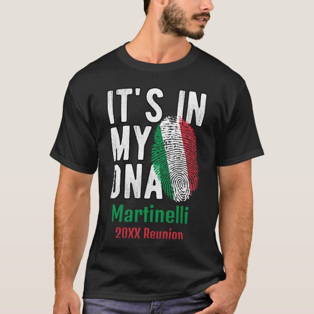 Personlig Italienska familjegruppen T Shirt (Framsida)