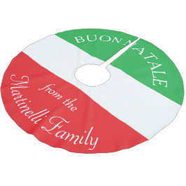 Personlig Italienska Flagga Skirt Julgransmatta Borstad Polyester