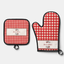 Personlig Italienska Red Gingham Cooking