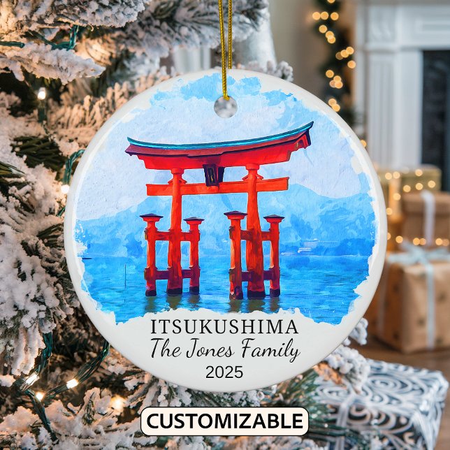 Personlig Itsukushima Ornament, Japan Julgransprydnad Keramik (Skapare uppladdad)