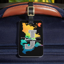 Personlig J Inledande Silver Monogram Ditt namn