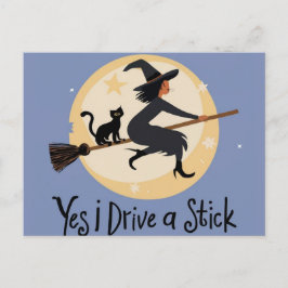 Personlig Ja, jag kör ett stift, Halloween Witch. Vykort
