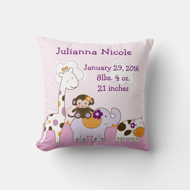 Personlig Jacana Girl Animals Pillow Keepsaké Kudde (Framsida)