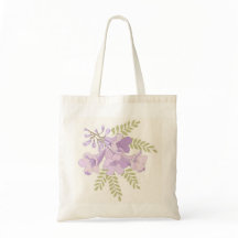 Personlig jacaranda-blommande blomsterhandväskor