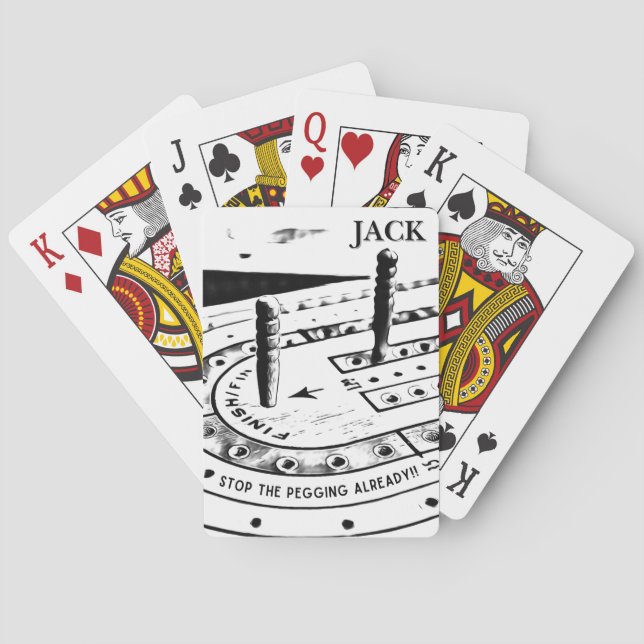 Personlig Jack Namn | Cribbage Casinokort (Baksidan)