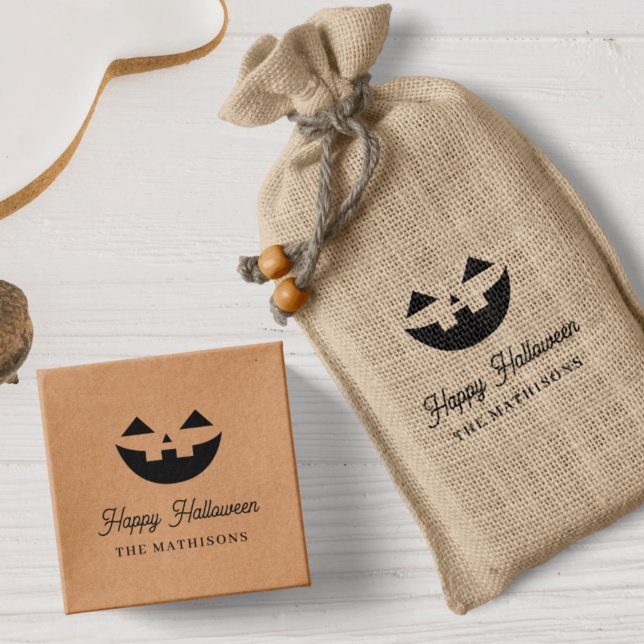 Personlig Jack o lantern Happy halloween Självfärgande Stämpel (Skapare uppladdad)