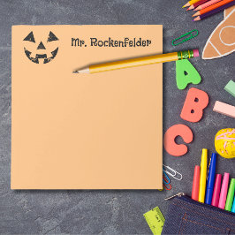 Personlig Jack-o-lantern pumpkin ansikte Halloween Anteckningsblock