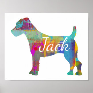 Personlig Jack Russell Terrier Art Print Poster