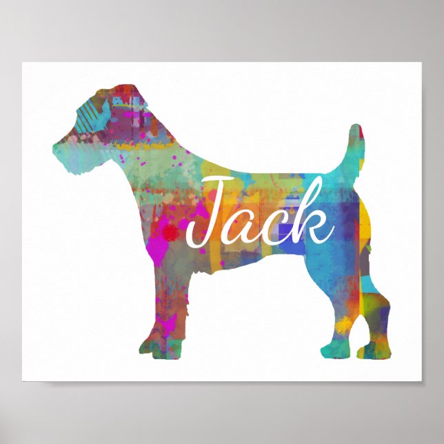 Personlig Jack Russell Terrier Art Print Poster (Framsidan)