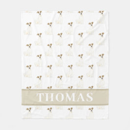 Personlig Jack Russell Terrier Fleecefilt