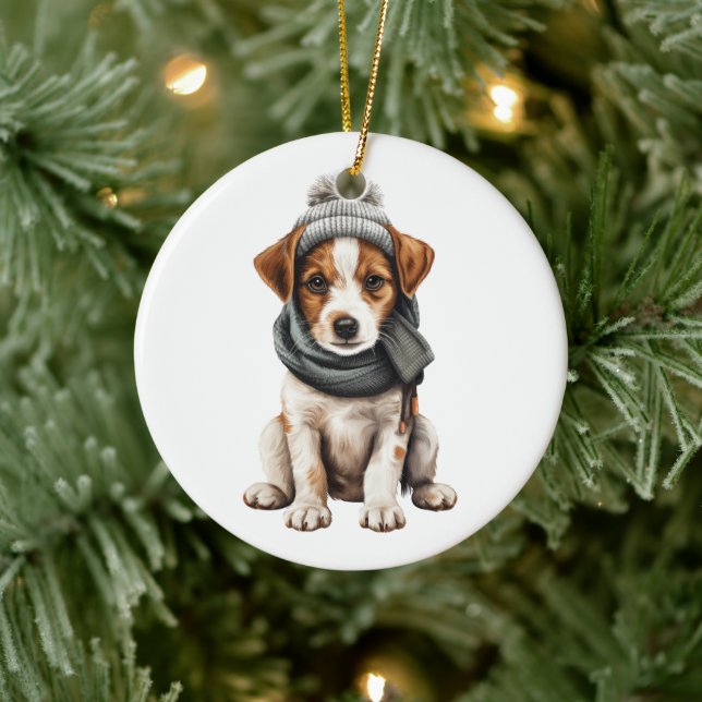 Personlig Jack Russell Terrier Hund Julgransprydnad Keramik (Träd)