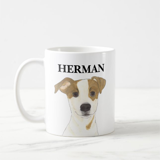 Personlig Jack Russell Terrier Kaffemugg (Vänster)