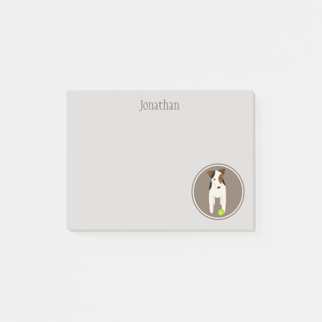 Personlig Jack Russell Terrier Post-it Block (Framsida)