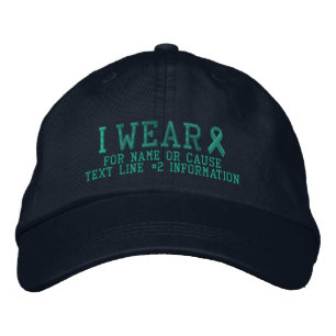 Personlig Jade Ribbon Awareness Embroidery Broderad Keps