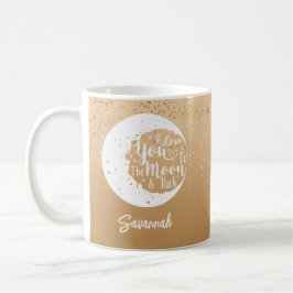 Personlig Jag älskar dig till månen och tillbaka   Kaffemugg
