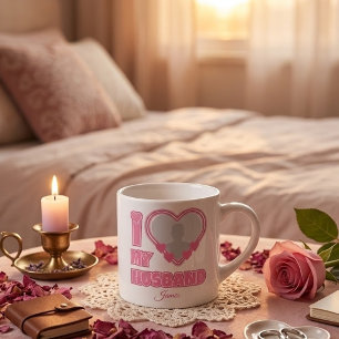 Personlig Jag älskar min man – Lägg till foto & na Espressomugg