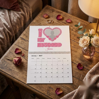Personlig Jag älskar min man – Lägg till foto & na Kalender