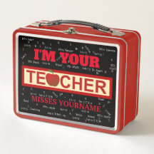 Personlig jag är din lärare i Metall Lunchbox