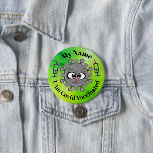 Personlig Jag är vaccinerad med Pin Button Badge Knapp