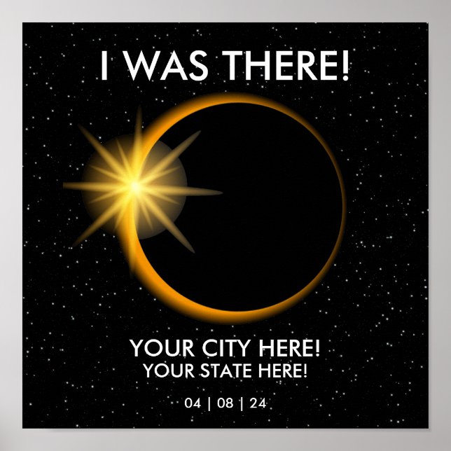 Personlig jag var där Solar Eclipse Souvenir Poster (Framsidan)