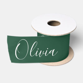 Personlig jägare Grön Elegant Namn Satin
