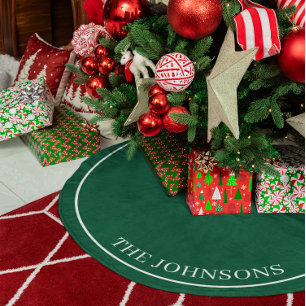 Personlig jägaregrön julgransmatta fleece