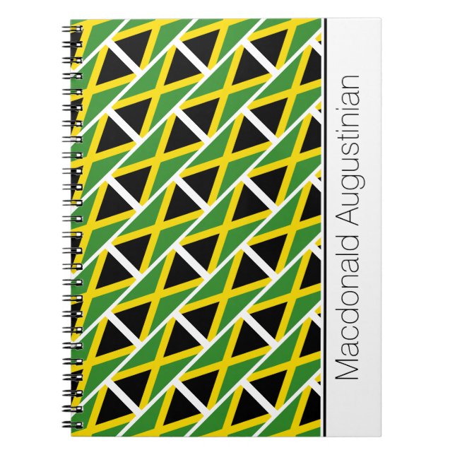 Personlig JAMAICA FLAGGA Anteckningsbok (Framsidan)