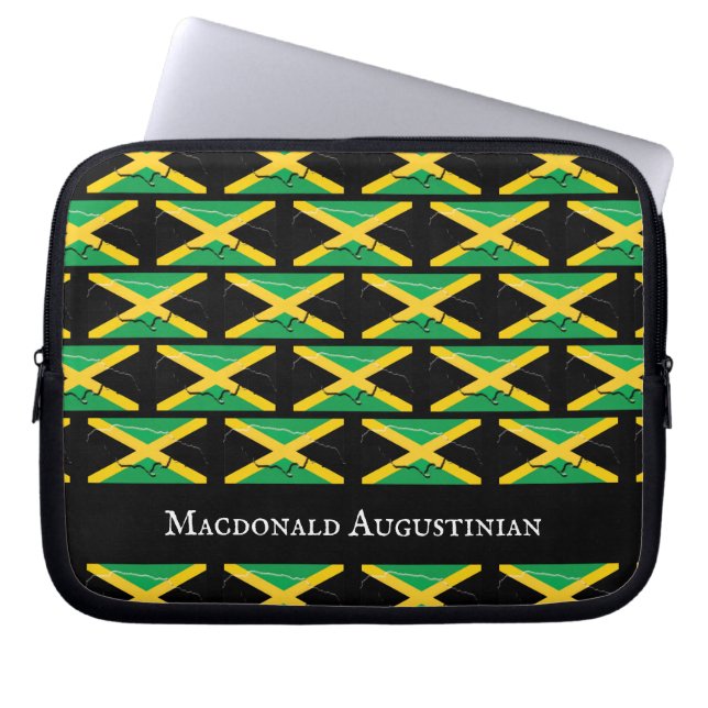 Personlig JAMAICA FLAGGA Laptop Fodral (Framsidan)