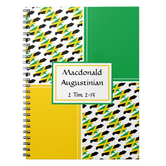 Personlig | JAMAICA Flagga | Scripture Journal Anteckningsbok (Framsidan)