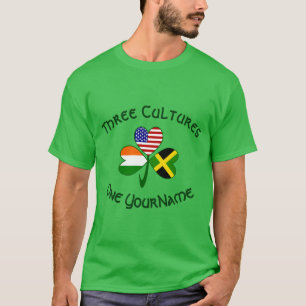 Personlig Jamaica Irland USA Shamrock Herr T Shirt